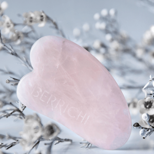Roosakvartsist Gua Sha massaažikristall