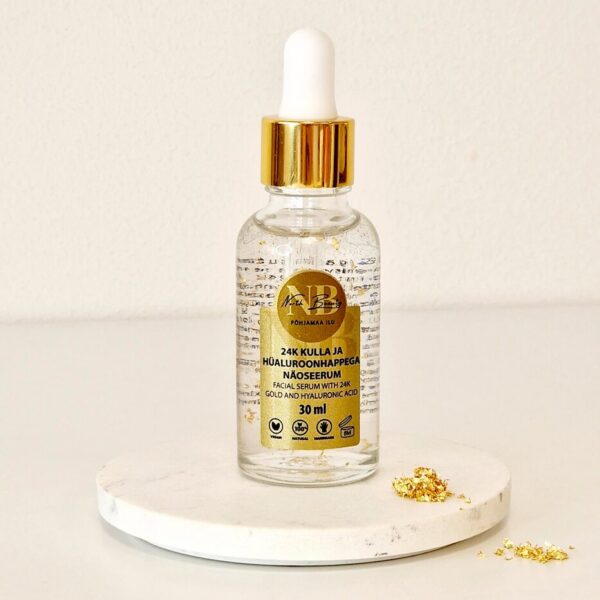 24K Kuldne Näoseerum Hüaluroonhappega, 30ml - Image 4